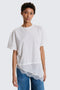 T-SHIRT INSERTI RASO E PIZZO TWO WAY
