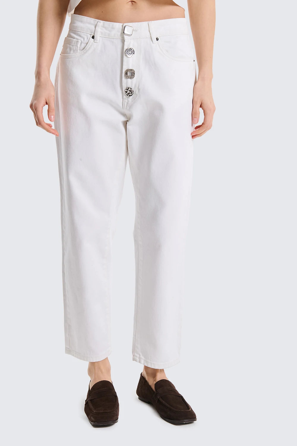 JEANS BOYFRIEND VIENNA  BOTTONI GIOIELLO TWO WAY
