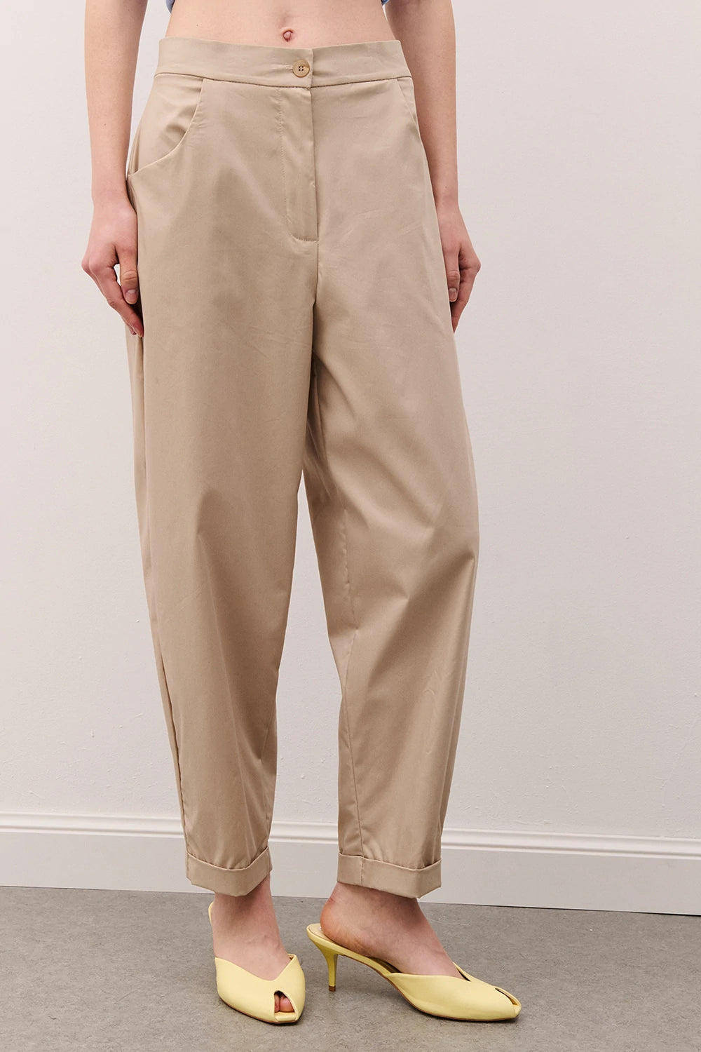 PANTALONE BARREL SABBIA TWO WAY