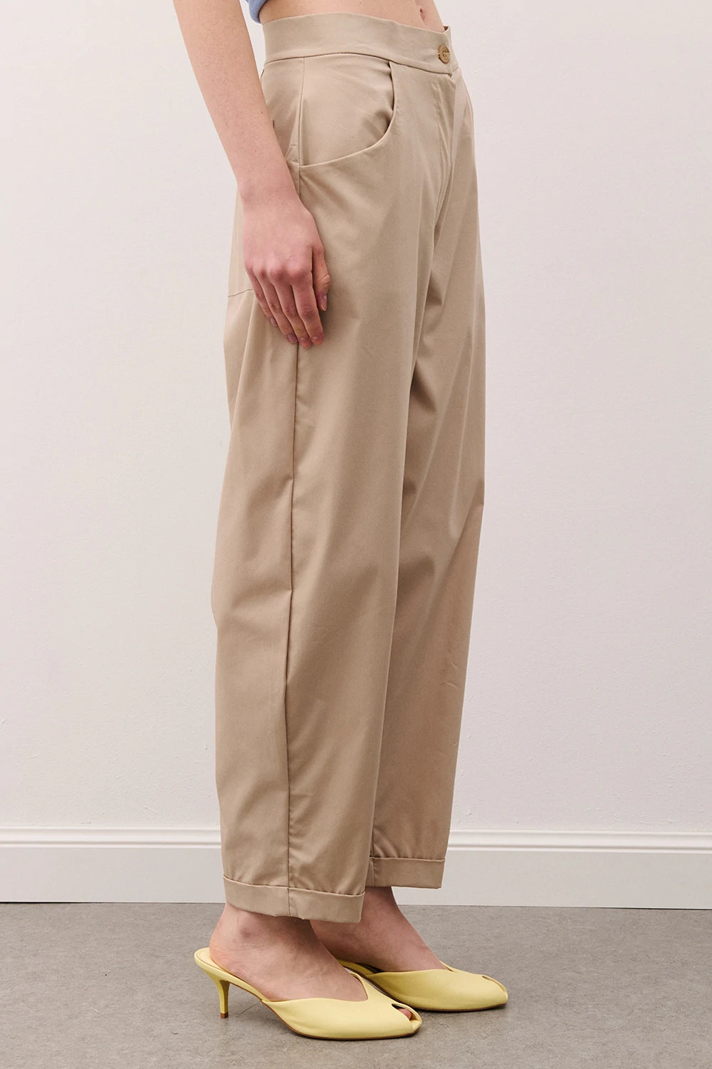 PANTALONE BARREL SABBIA TWO WAY