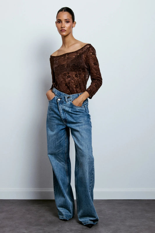 JEANS CROSSED WIDE LEG GINEVRA
