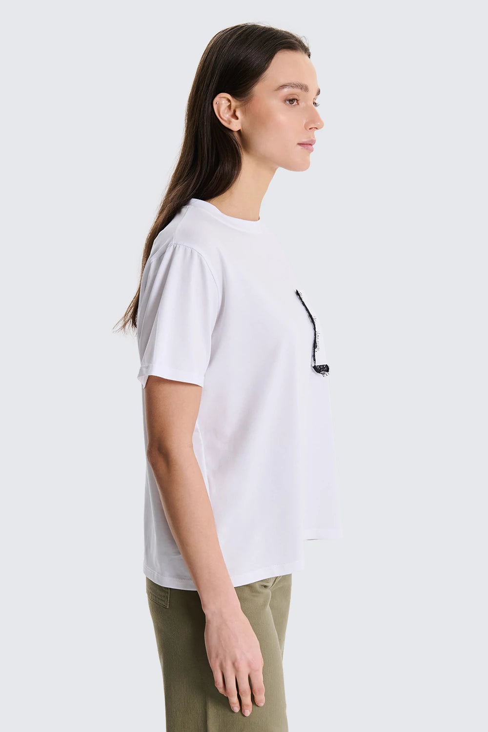 T-SHIRT CON INSERTI PIZZO    TWO WAY